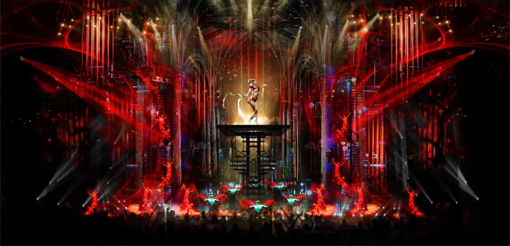 Lady Gaga dramatic stage designs
