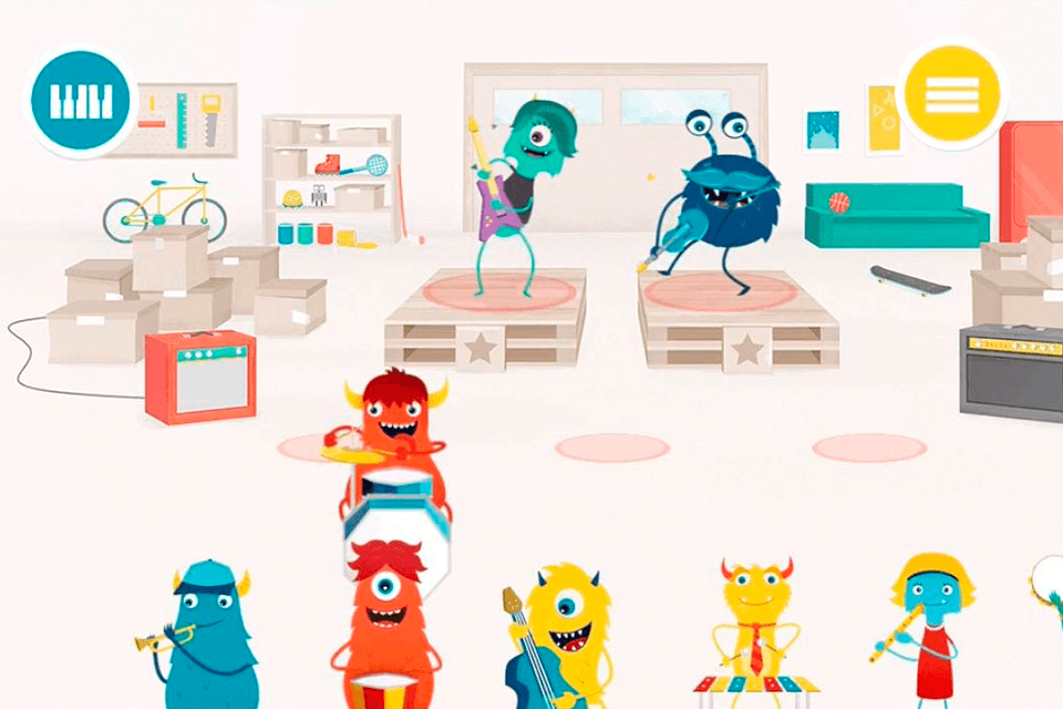 kid-friendly AI music app interface