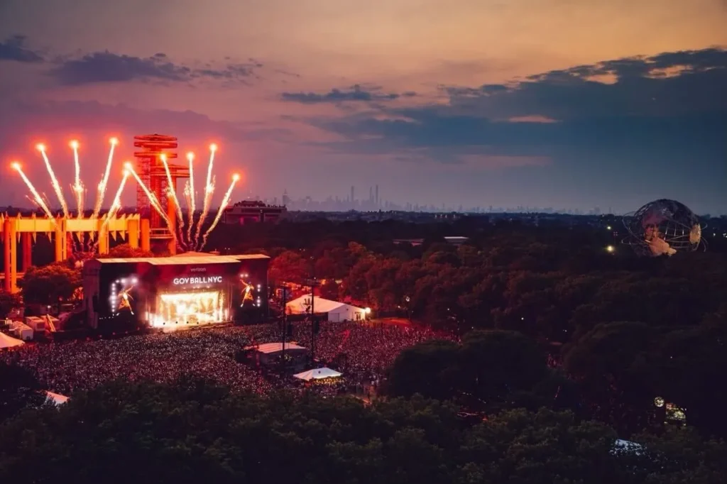 Flushing Meadows Corona Park during a festival